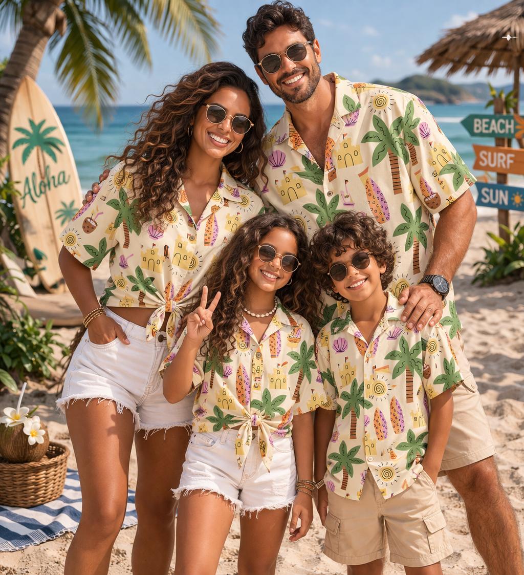 Parent Of Plant - قميص هاواي للأطفال بنقشة نباتات وزهور